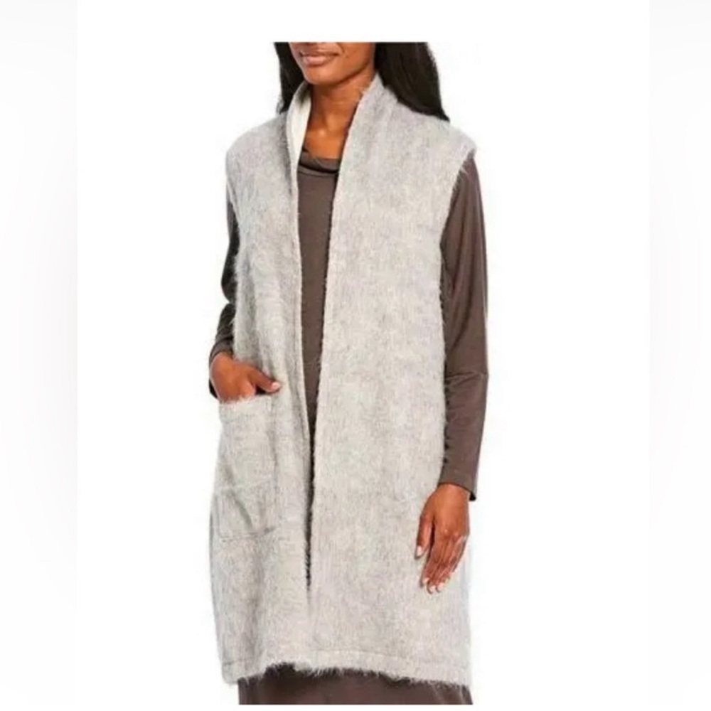 Bryn Walker Edmund Organic Brushed Terry Open Vest Barn House coat Cardigan S